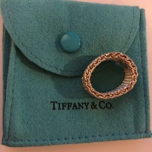 Authentic Tiffany & Co. Silver Mesh Ring Size 6